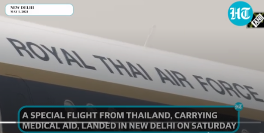 Bantuan Alat Medis dan Oksigen dari Thailand Tiba di India